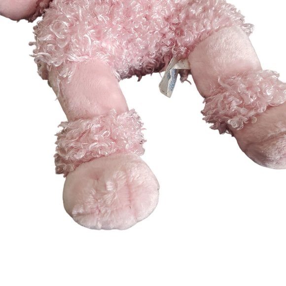 BABW Build a Bear Workshop Pink Poodle Plush Dog Glitter Rainbow Shoes Red Dress - Picture 6 of 11